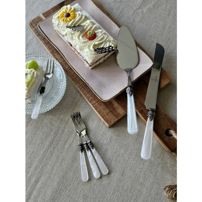 8-teiliges Tortenbesteckset, Weiß (perlmutt) EME Napoleon