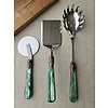 Pasta Bestekset, 3-delig, Groen (parelmoer), EME Napoleon