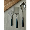 Pasta serving set, Green (plain)