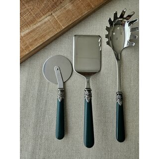 Pasta serving set, Green (matte)