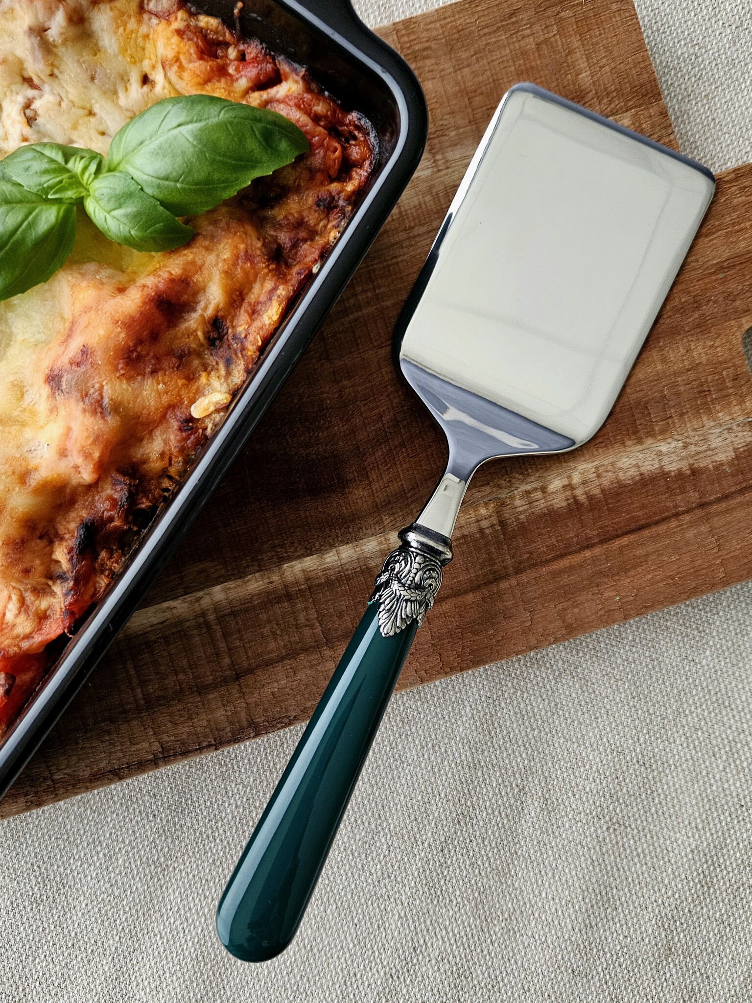 Pasta serving set, Green (matte)