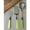 Pasta serving set, Light Green (mother-of-pearl)