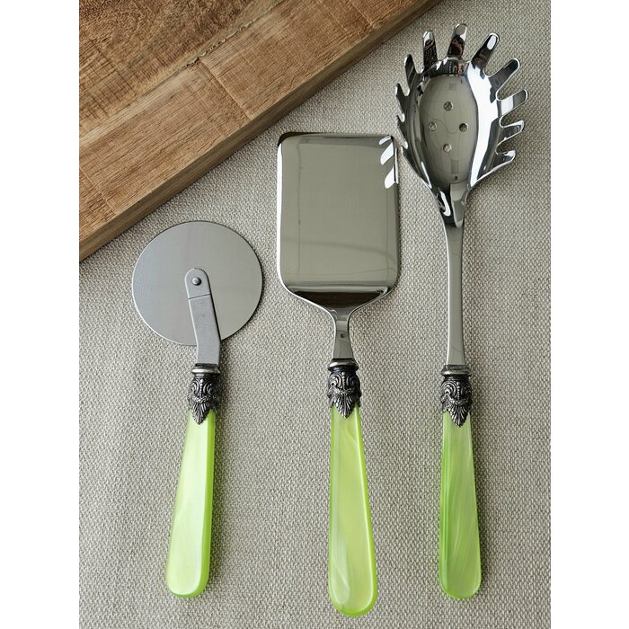 Pasta Bestekset, 3-delig, Lichtgroen (parelmoer), EME Napoleon