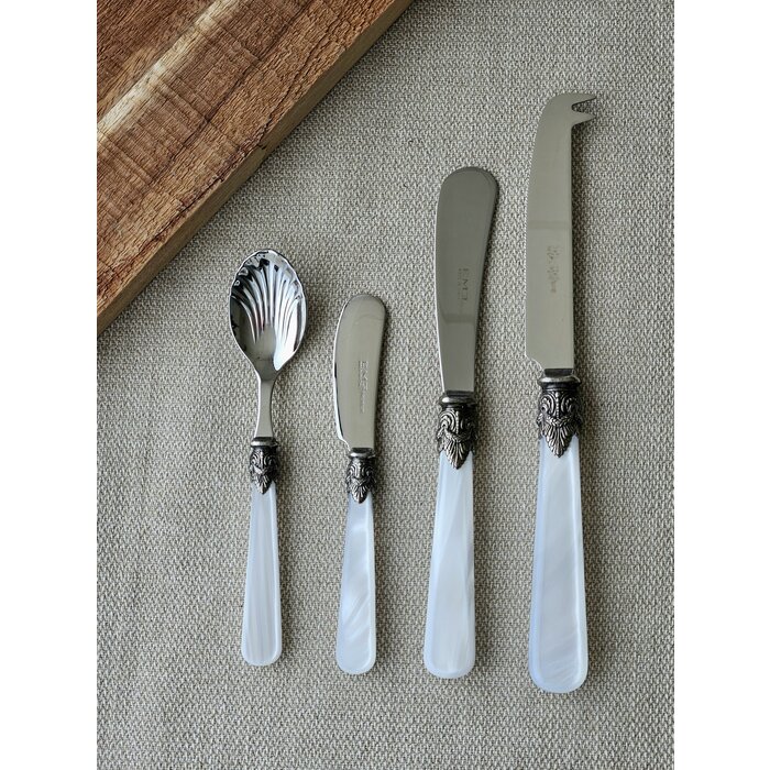 Tapas serving set, White (mother-of-pearl sheen)