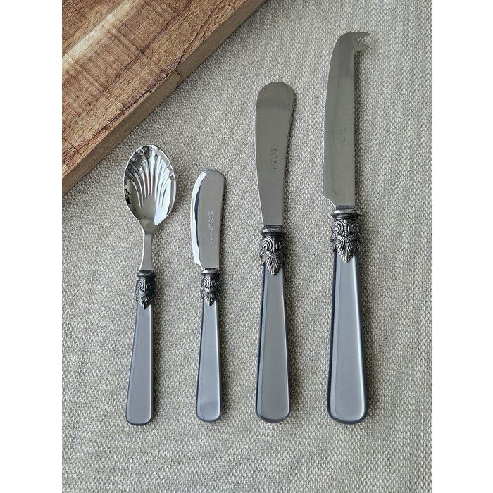 Tapasbesteckset, 4-teilig, Grau (perlmuttglanz)