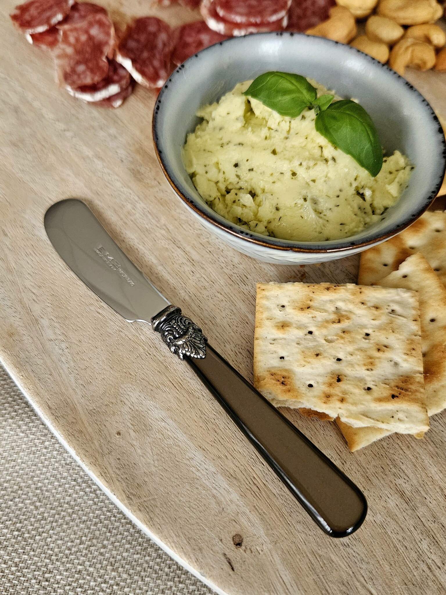 Tapas serving set, Brown (mother-of-pearl sheen)