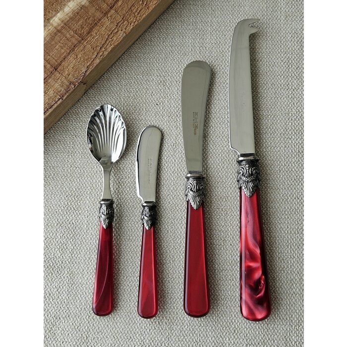 Tapasbesteckset, 4-teilig, Rot (perlmuttglanz)