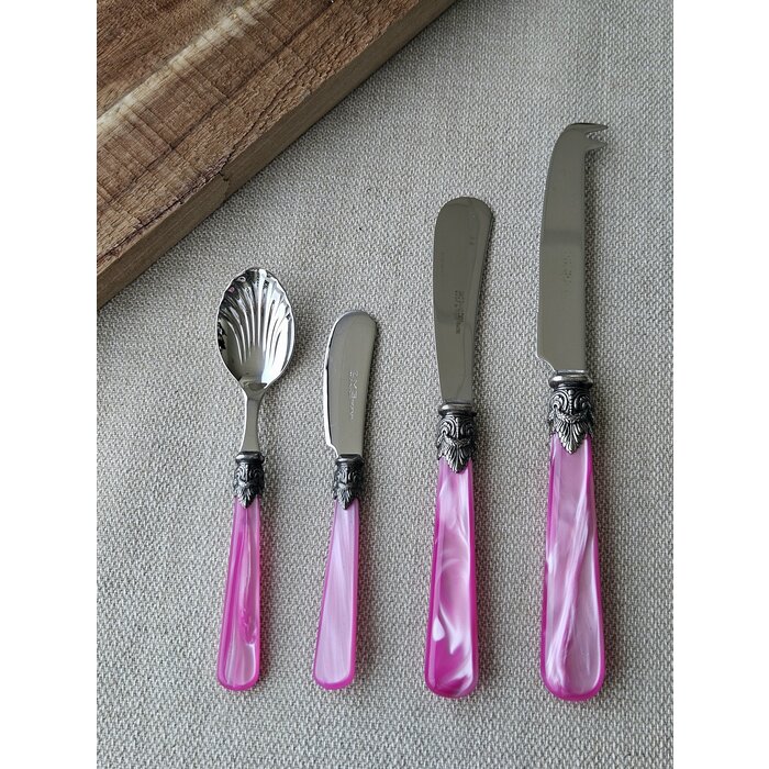 Tapasbesteckset, 4-teilig, Fuchsia (perlmuttglanz)