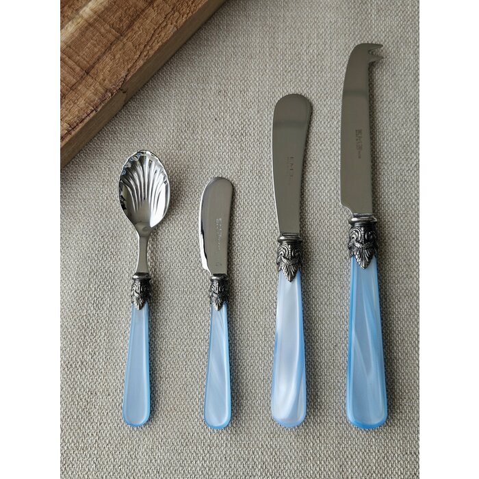 Tapasbesteckset, 4-teilig, Hellblau (perlmuttglanz)