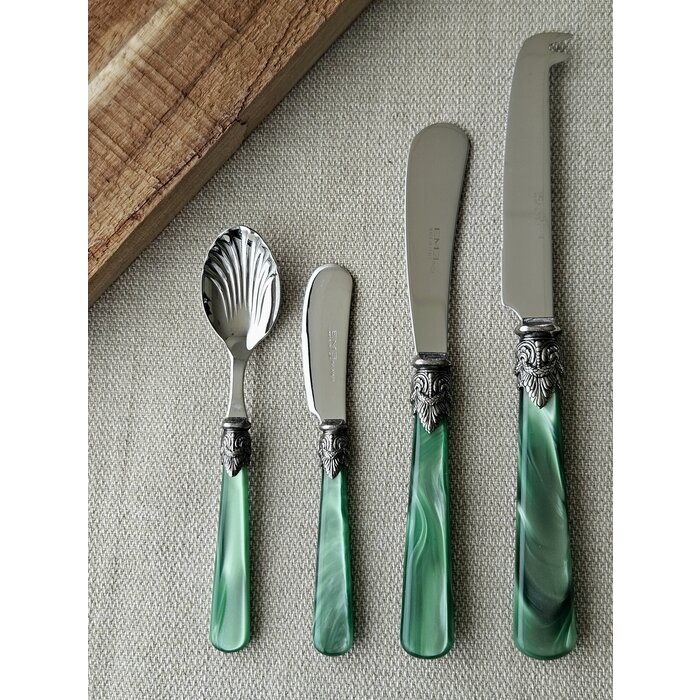 Juego de cubiertos para tapas, Verde (brillo nácar)