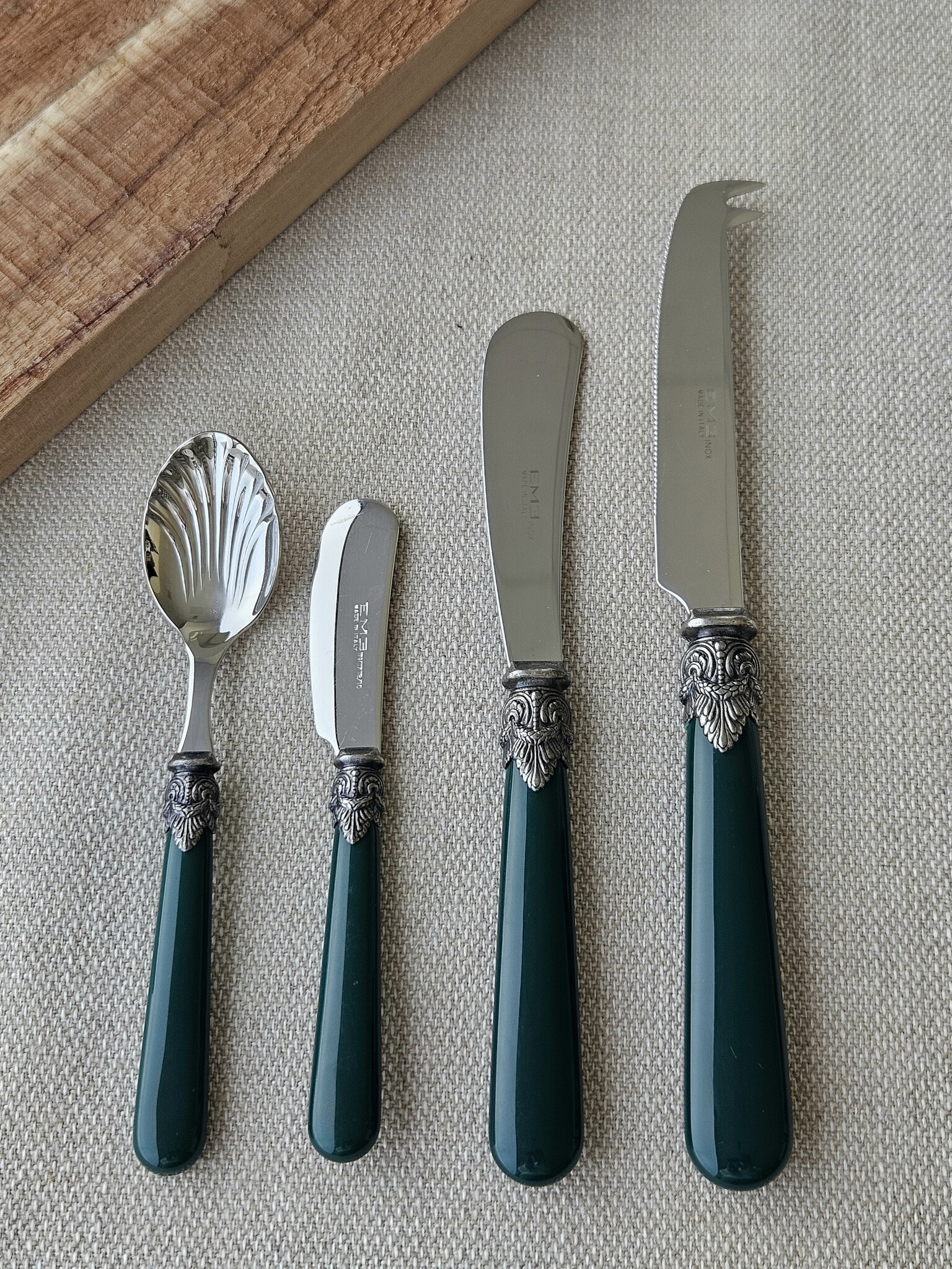 Tapas Bestekset (4-delig), Groen (mat), EME Napoleon