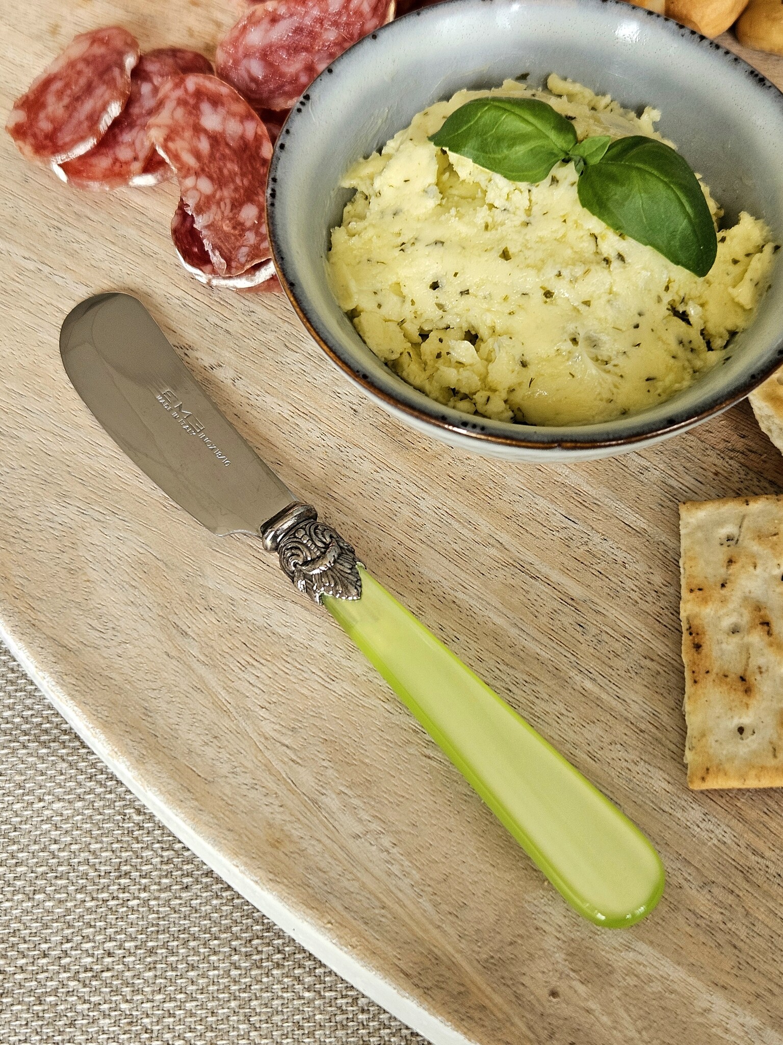 Tapas serving set, Light Green (mother-of-pearl sheen)