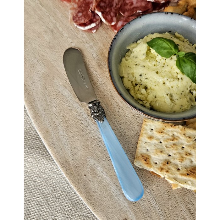 Juego de cubiertos para tapas, Azul Claro (brillo nácar)