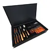 Coffret de couverts, Orange (nacré), dans un Coffret de couverts en bois luxueux