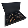 24-teiliges Tafelbesteckset, 6 Personen, Braun (perlmutt), im luxuriösen Holzkoffer