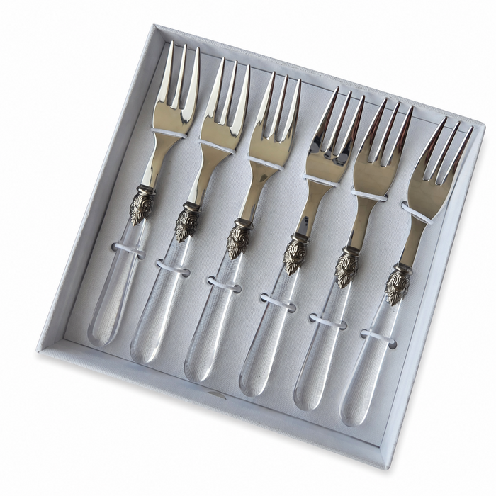 Taartvorkjes cadeauset, 6-delig, Transparant