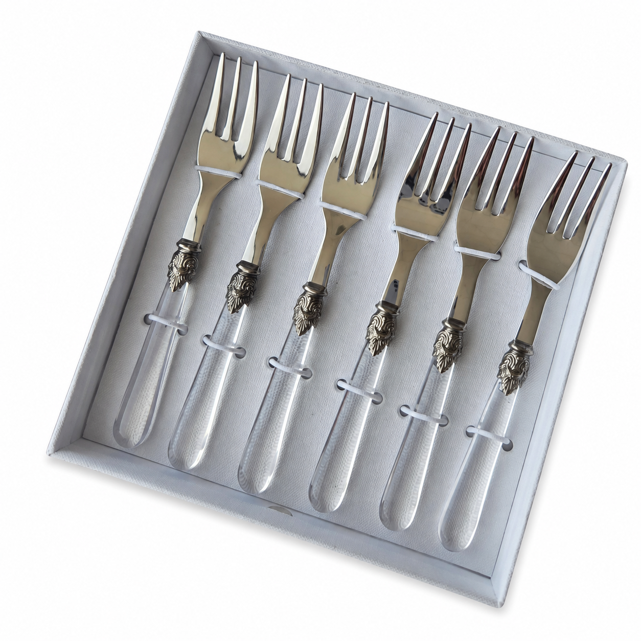 Cake forks gift set,  6-piece, transparent, EME Napoleon