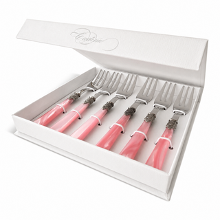 Taartvorkjes cadeauset, roze (parelmoer)