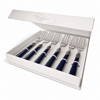 Taartvorkjes cadeauset, blauw (mat)