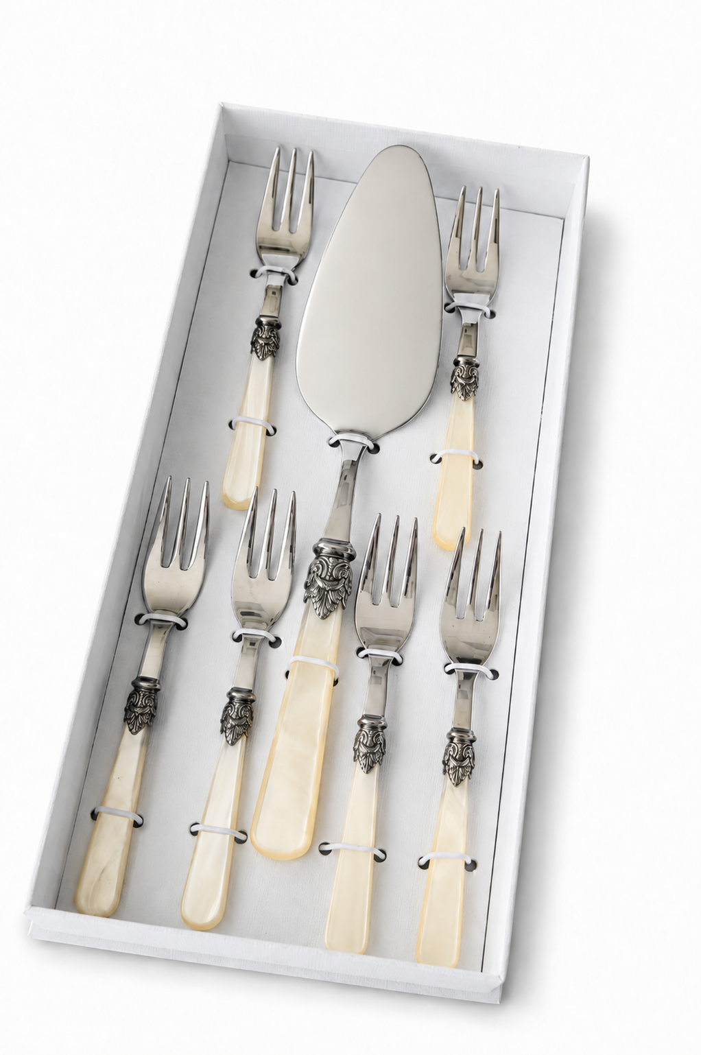 Torten-Geschenkset, Elfenbein (Perlmutt) 7-teilig, EME Napoleon