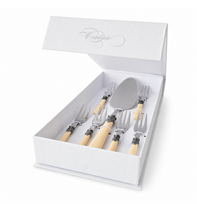 7-teiliges Kuchen-Geschenkset, Elfenbein (matt)