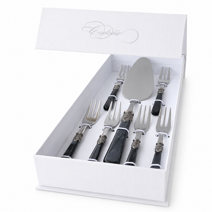Coffret cadeau gâteau, noir (nacré) 7 pièces, EME Napoleon