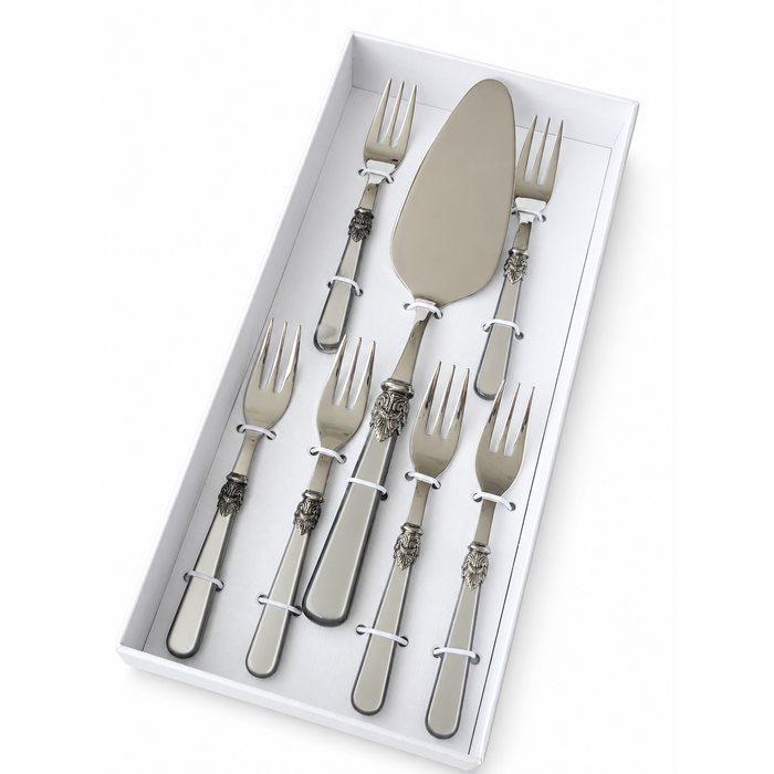Coffret cadeau gâteau, gris (nacré) 7 pièces, EME Napoleon