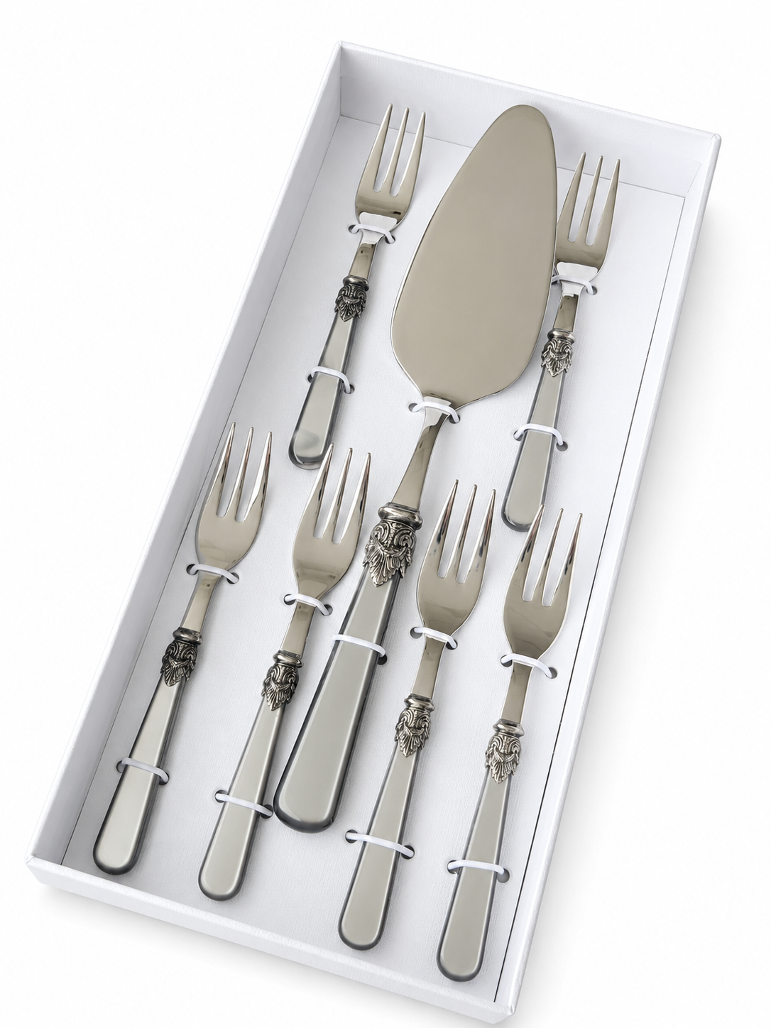 Coffret cadeau gâteau, gris (nacré) 7 pièces, EME Napoleon