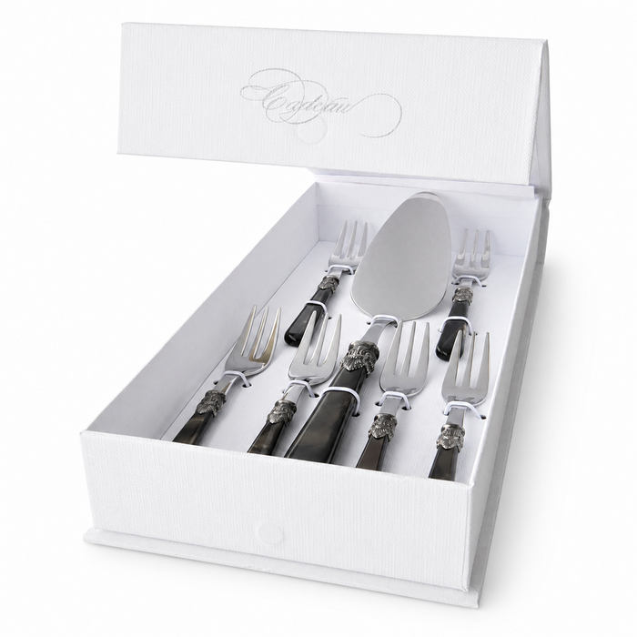 Cake gift set, brown (mother-of-pearl) 7-piece, EME Napoleon