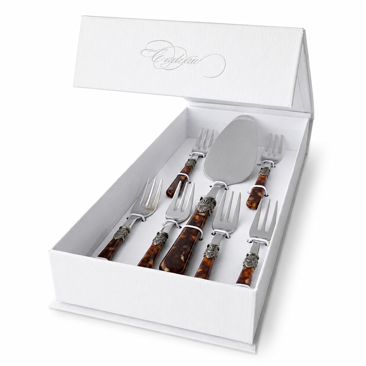 Cake gift set, brown (turtle) 7-piece, EME Napoleon
