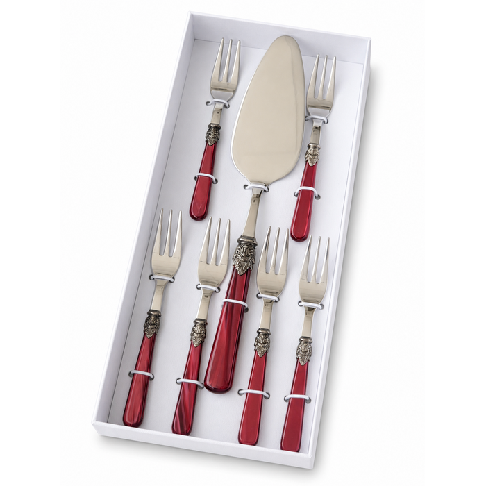 Set de regalo para tarta, rojo (nácar) 7 piezas, EME Napoleon