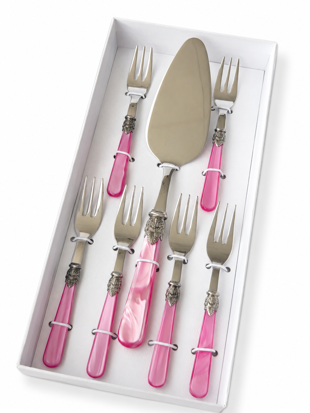 Torten-Geschenkset, fuchsia (Perlmutt) 7-teilig, EME Napoleon