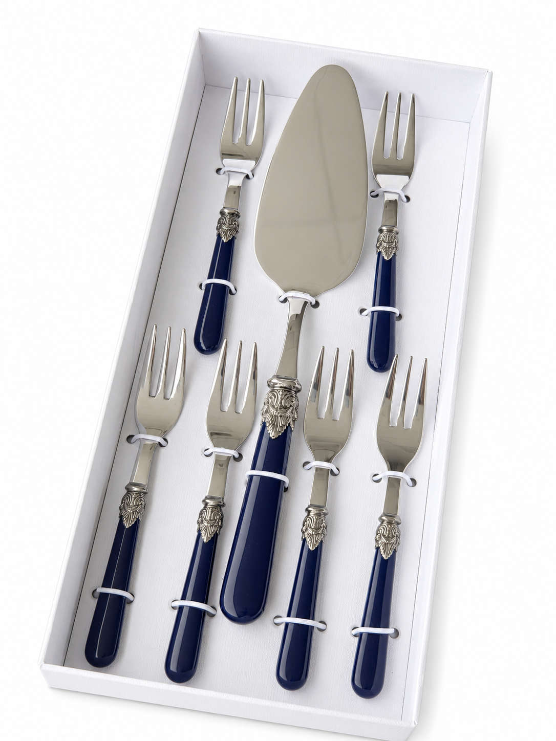 Taart cadeauset, blauw (mat) 7-delig,  EME Napoleon