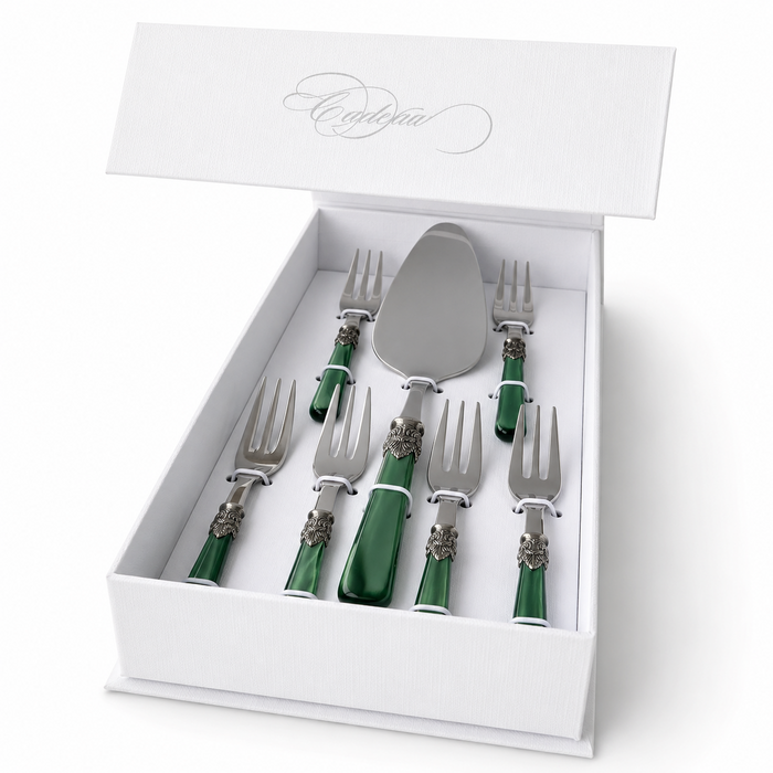 Coffret cadeau gâteau, vert (nacré) 7 pièces, EME Napoleon