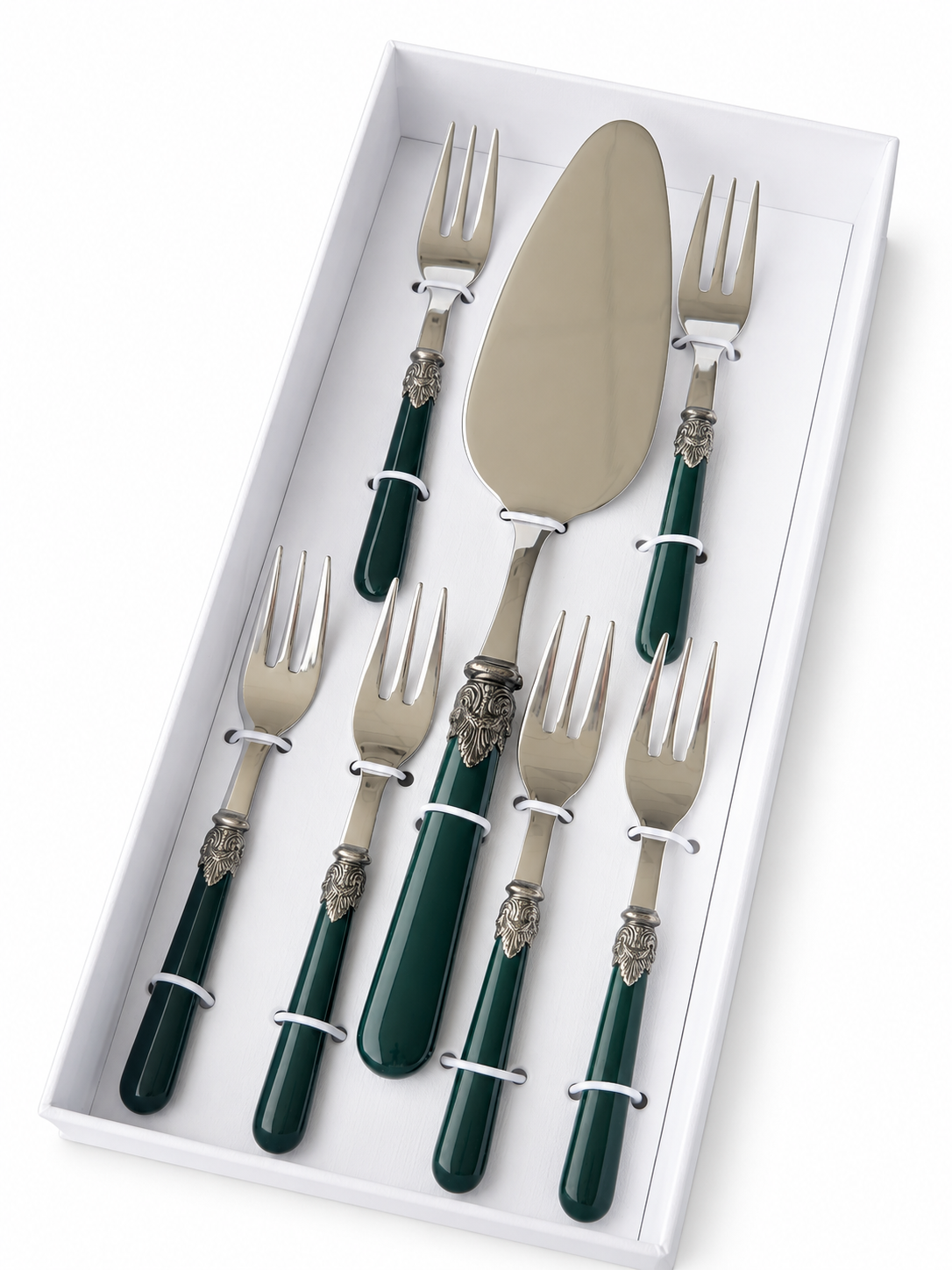 Coffret cadeau gâteau, vert (mat) 7 pièces, EME Napoleon
