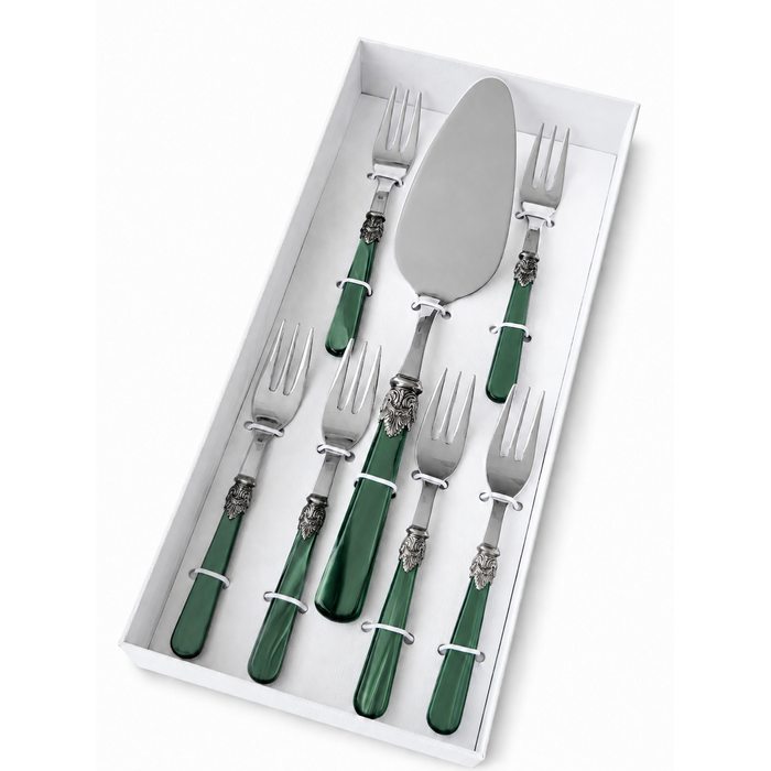 Taart cadeauset, groen (parelmoer) 7-delig,  EME Napoleon