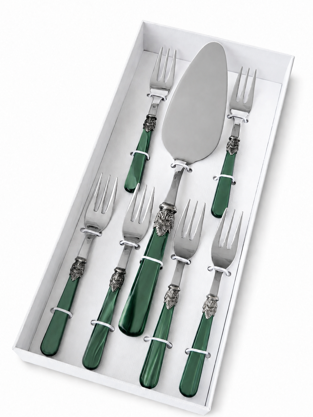 Set de regalo para tarta, verde (nácar) 7 piezas, EME Napoleon