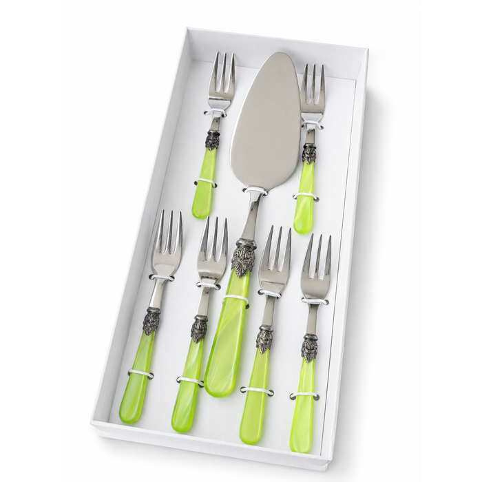 Set de regalo para tarta, verde claro (nácar) 7 piezas, EME Napoleon