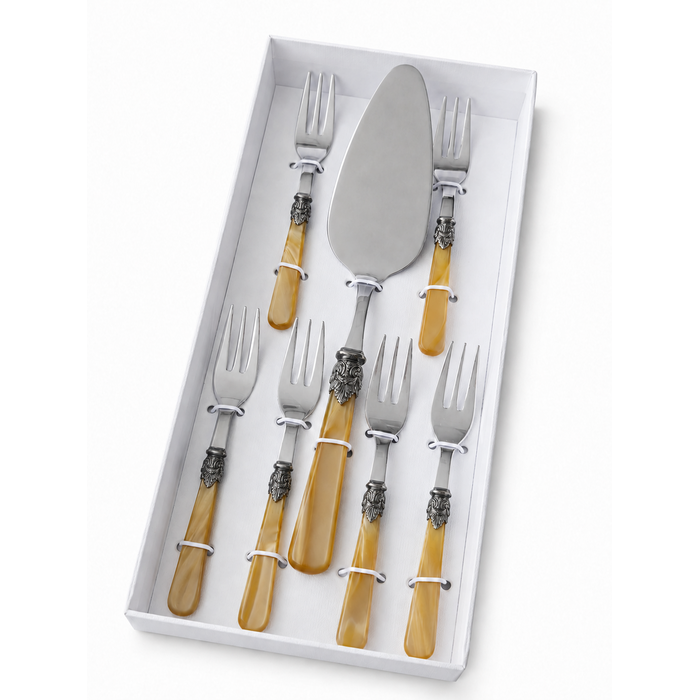 Cake gift set, honey (mother-of-pearl) 7-piece, EME Napoleon