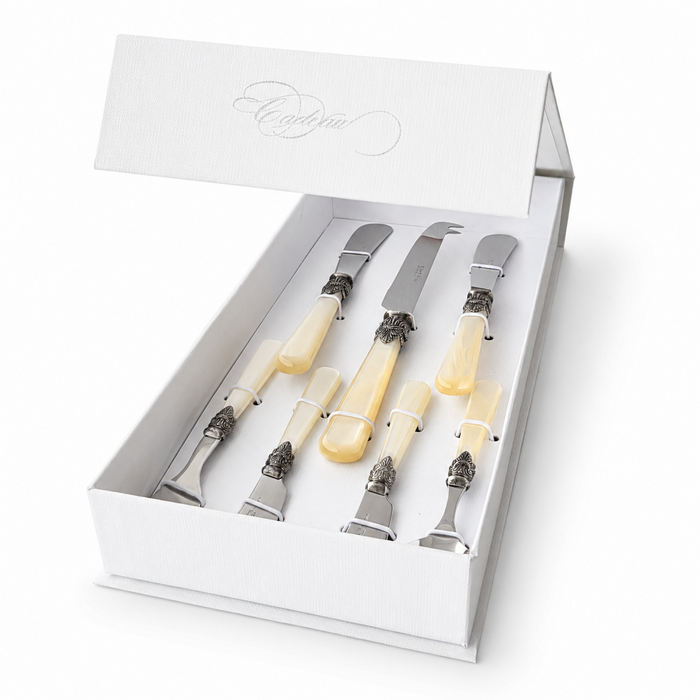 Tapas Geschenkset Elfenbein (Perlmutt) 7-teilig, EME Napoleon