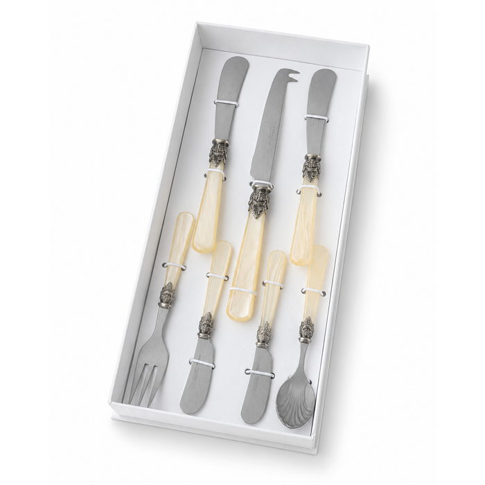 Coffret cadeau tapas ivoire (nacré) 7 pièces, EME Napoleon