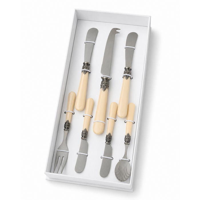 Coffret cadeau tapas ivoire (mat) 7 pièces, EME Napoleon