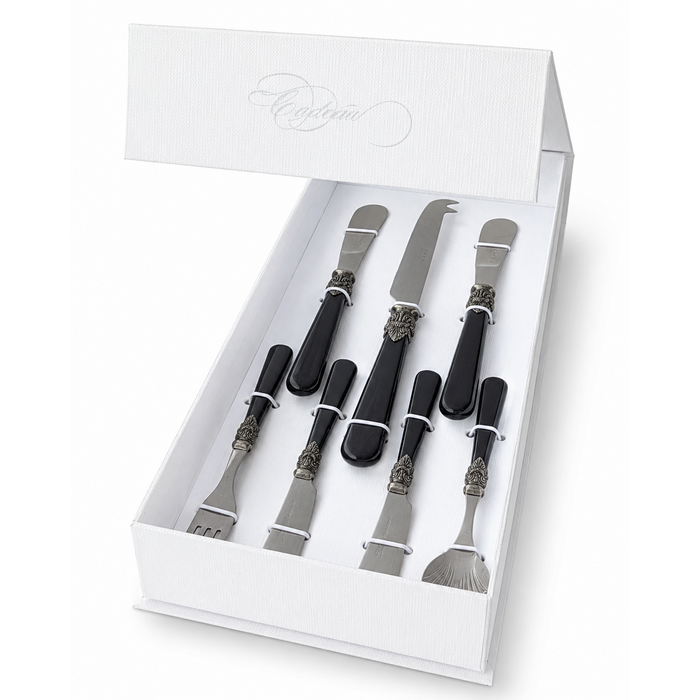 Tapas Gift Set black (Mother-of-Pearl) 7-piece, EME Napoleon