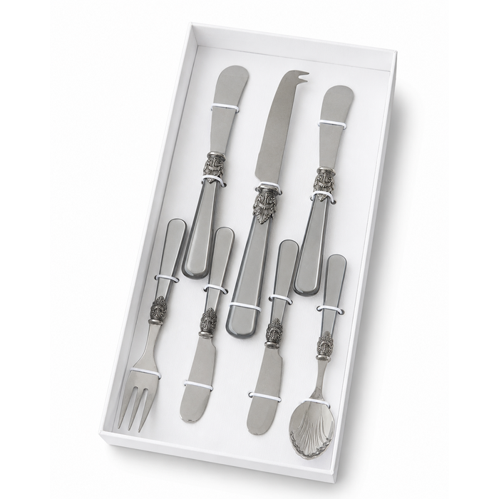 Coffret cadeau tapas gris (nacré) 7 pièces, EME Napoleon