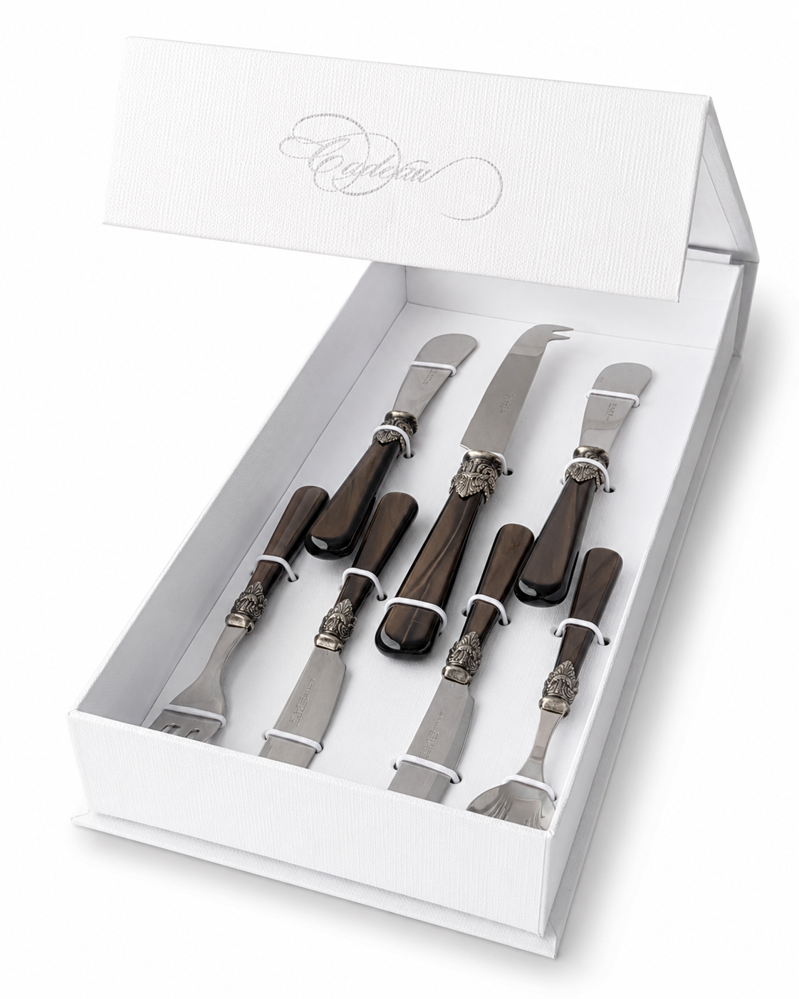 Set de regalo para tapas marrón (nácar) 7 piezas, EME Napoleon