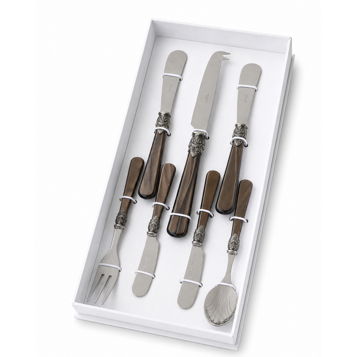 Tapas Gift Set brown (Mother-of-Pearl) 7-piece, EME Napoleon