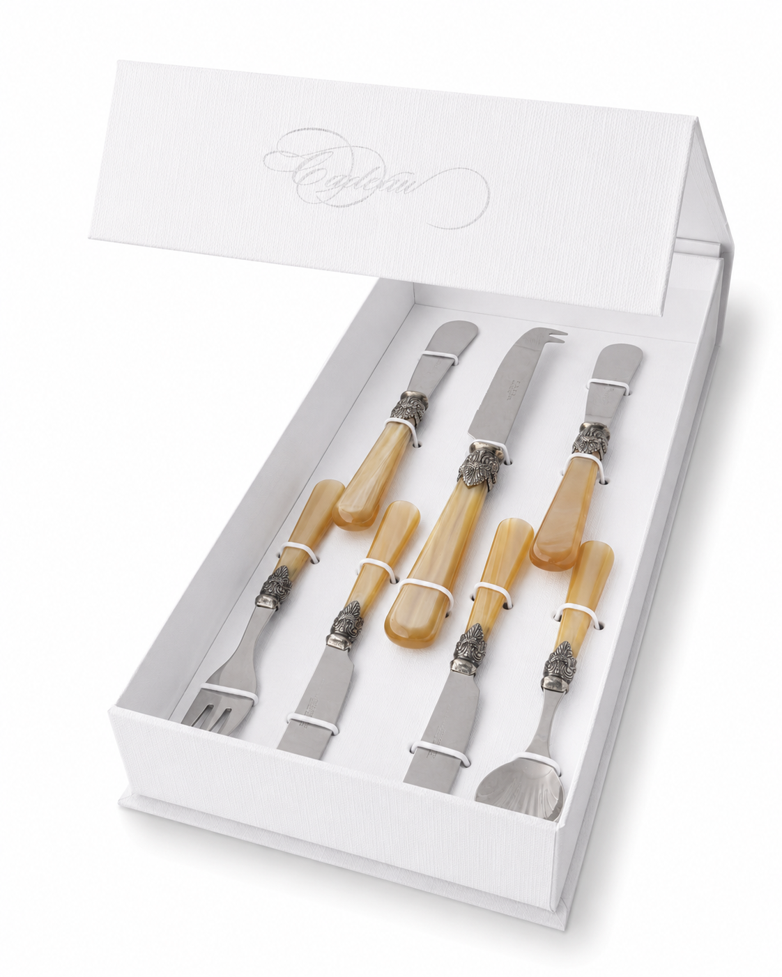 Tapas Gift Set honey (Mother-of-Pearl) 7-piece, EME Napoleon