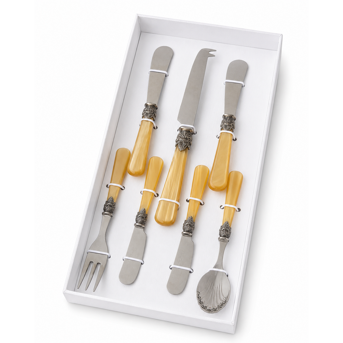 Tapas Geschenkset honig (Perlmutt) 7-teilig, EME Napoleon