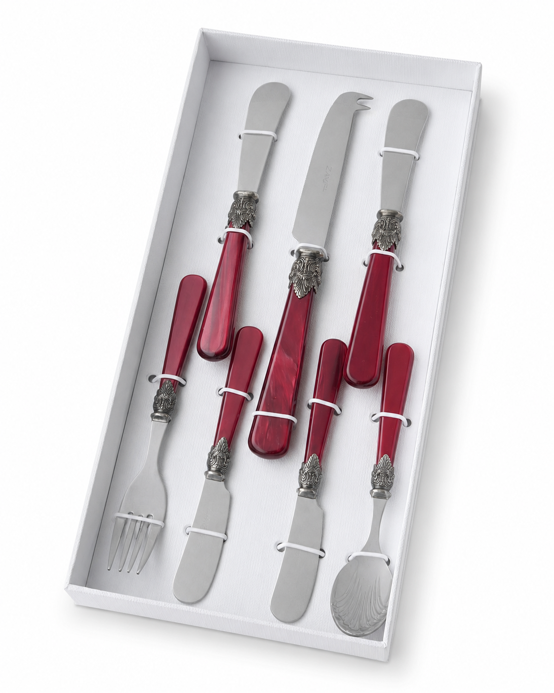 Coffret cadeau tapas rouge (nacré) 7 pièces, EME Napoleon