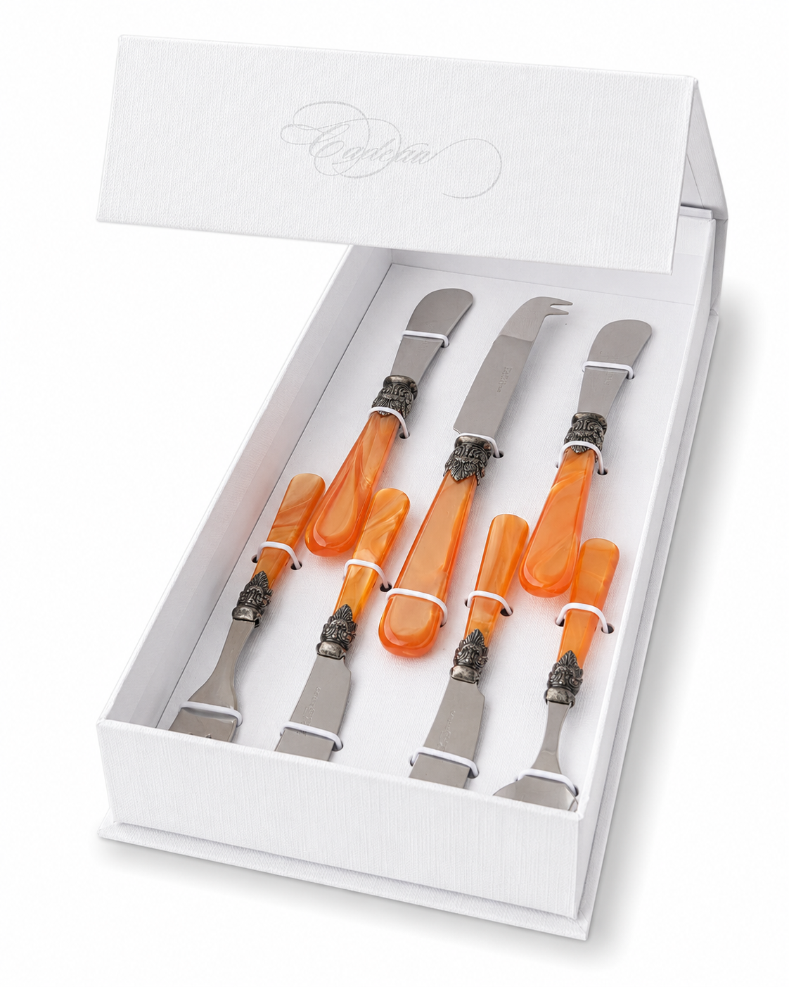 Set de regalo para tapas naranja (nácar) 7 piezas, EME Napoleon